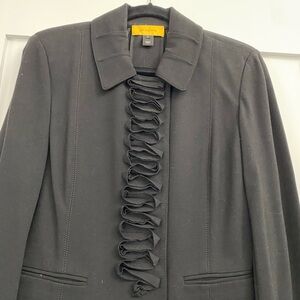St. john Jacket. Very well crafted detail down front, black, size small